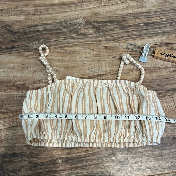 NWT Madewell Lightestspun Cover-Up Bubble Crop Top in Stripe - Picture 9 of 12